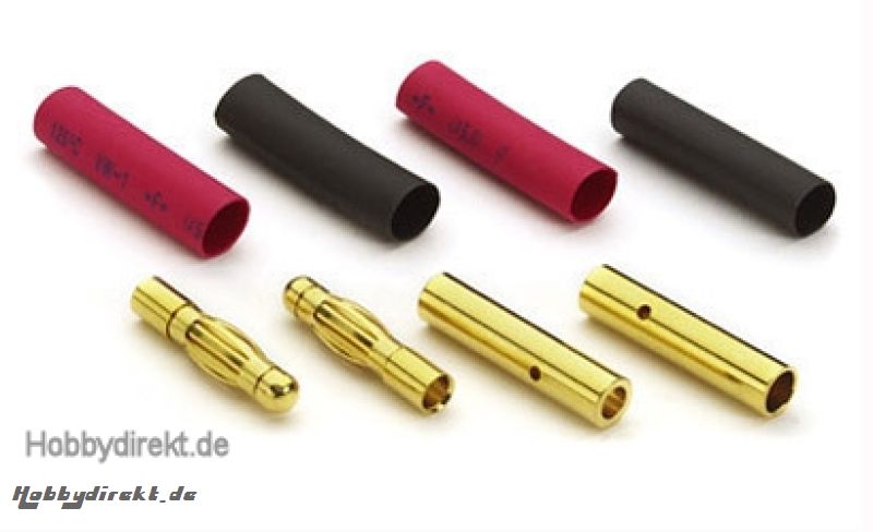 Goldkontakte 4mm 2x Buchse, 2x Stecker Carson 906084 500906084