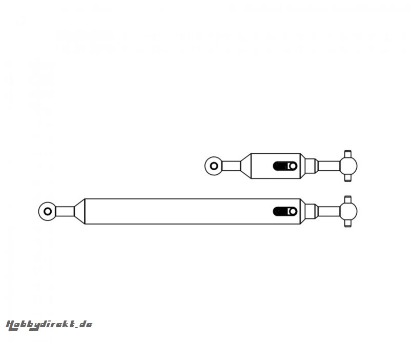 1:14 Antriebswellen-Set (2) 6x4 Ausgl. Carson 907636 500907636