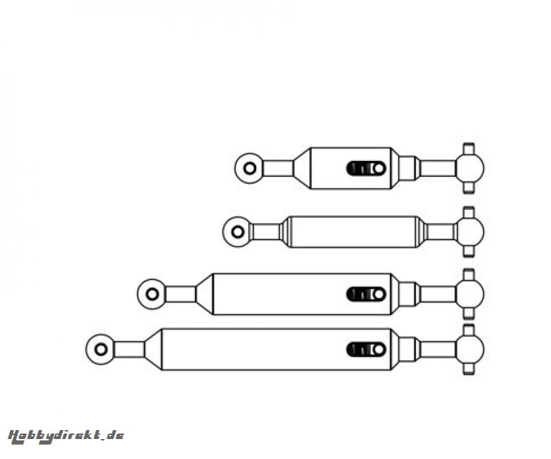 1:14 Antriebswellen-Set (4) 6x6 Ki.Ausg. Carson 907638 500907638