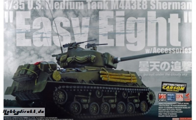 1:35 US SHERMAN M4A3E8 m. Zubehör LIMIT. Carson 1035030 50103503