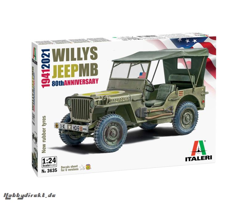 1:24 Willys Jeep MB 80th Anniversary Carson 3635 510003635