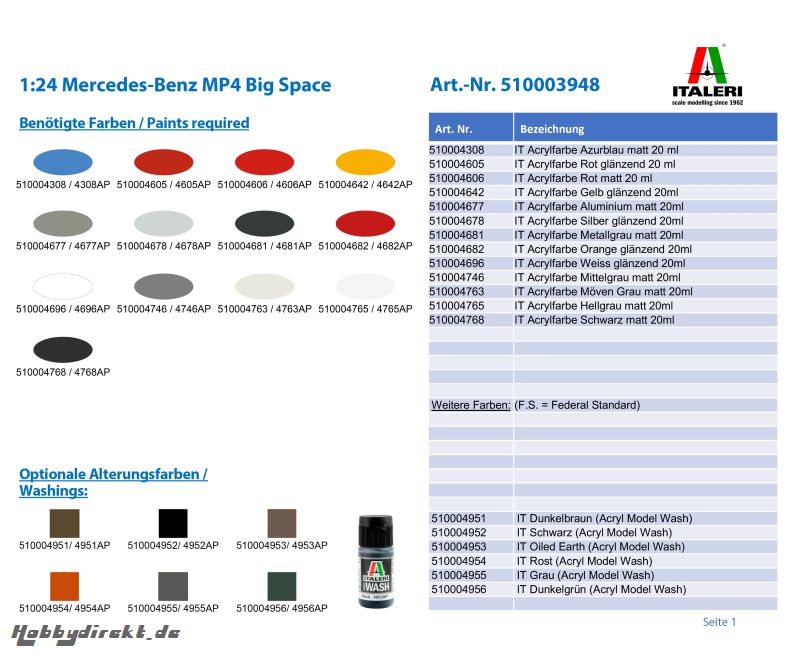 1:24 Mercedes-Benz MP4 Big Space Carson 3948 510003948