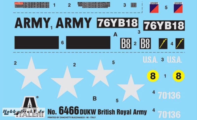 1:35 Amph. DUKW British Royal Army Carson 6466 510006466