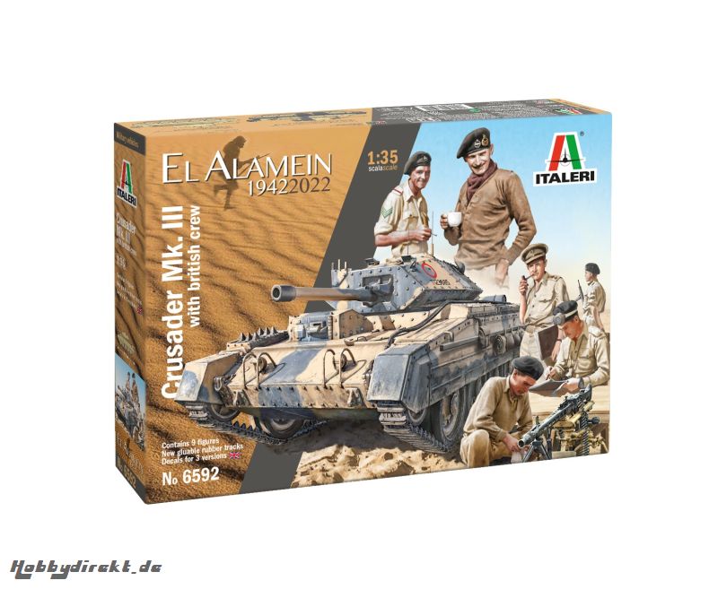 1:35 Brit. Crusader Mk.III m. Besatzung Carson 6592 510006592