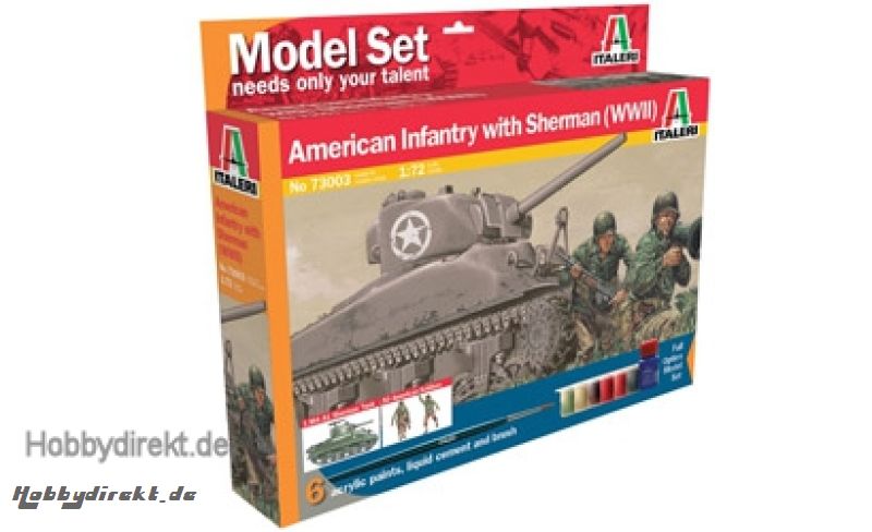 1:72 IT M4 Sherman&Fig.U.S.Infan.Mod.Set Carson 73003 510073003