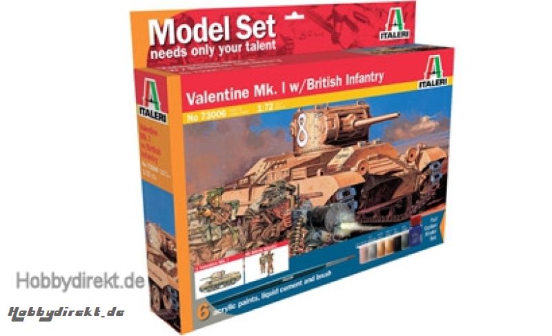 1:72 IT Valentine Mk.1 & Fig.Bri.Inf.Set Carson 73006 510073006