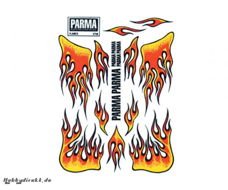 Parma Decals Flammen Rot 3 x 4 Carson 758 530000758