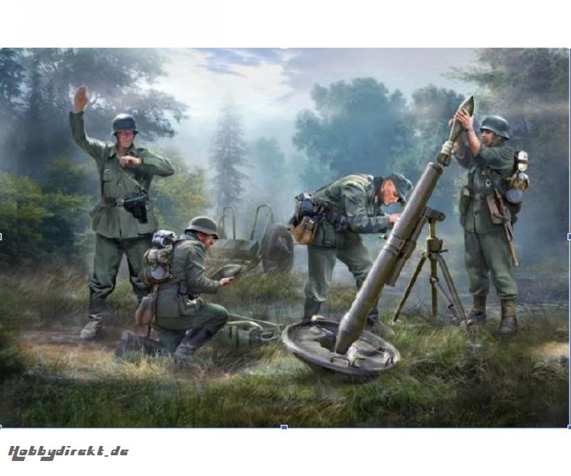 1:72 German 120mm Mortar w/crew Granatw. Carson 6268 530006268