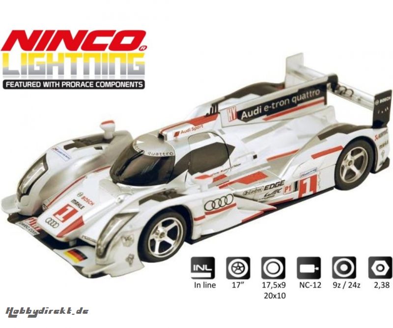 Ninco Sport Audi R18 E-Tron Light. Carson 50606 530050606