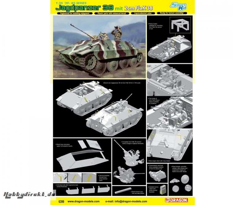 1:35 Bergepanzer 38(t) Hetzer 2cm FlaK38 Carson 6399 540006399