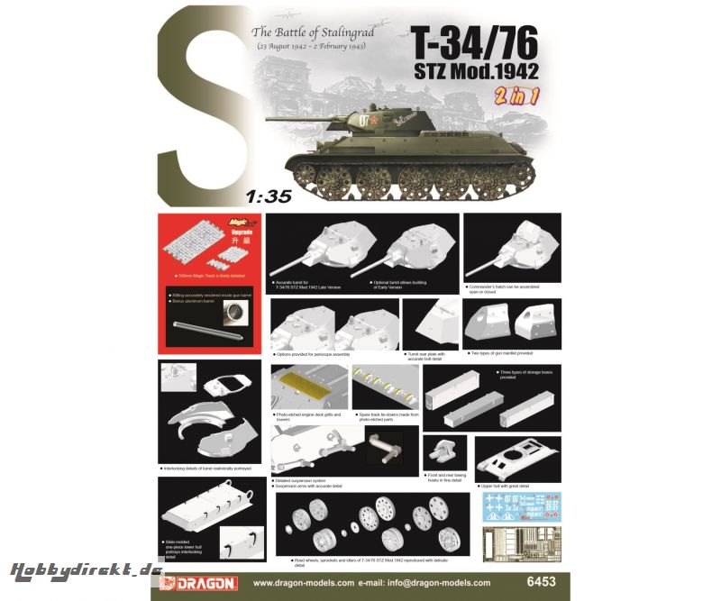 1:35 T-34/76 STZ Mod.1942 Carson 6453 540006453