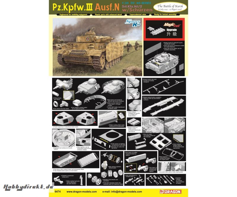 1:35 Pz.Kpfw.III Ausf.N w/Schurzen Carson 6474 540006474