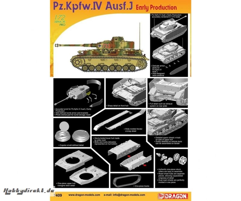 1:72 Pz.Kpfw.IV Ausf.J Early Production Carson 7409 540007409