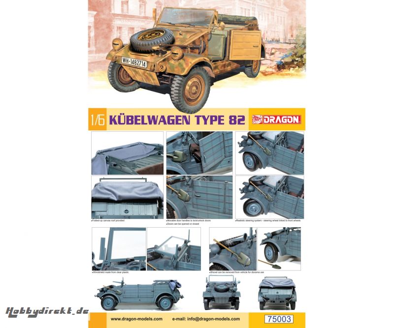 1:6 KÃ¼belwagen Type 82 Carson 75003 540075003