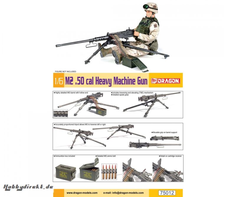 1:6 M2 .50-cal Heavy Machine Gun Carson 75012 540075012