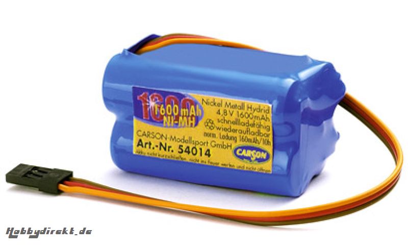 BATT.PACK 4,8V NIMH 1600MAH Carson 54014