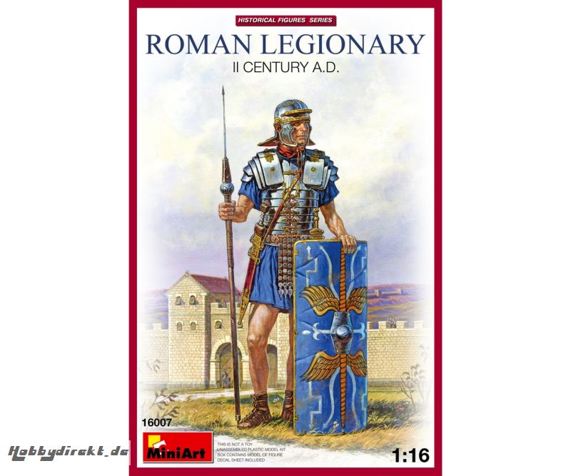 1:16 Fig. Römischer Legionär 2.Jh AD Carson 16007 550016007