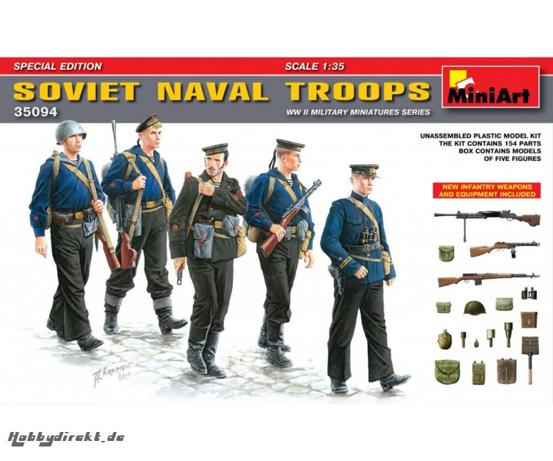 1:35 Fig. Sov. Marinesoldaten (5) SE WW2 Carson 35094 550035094