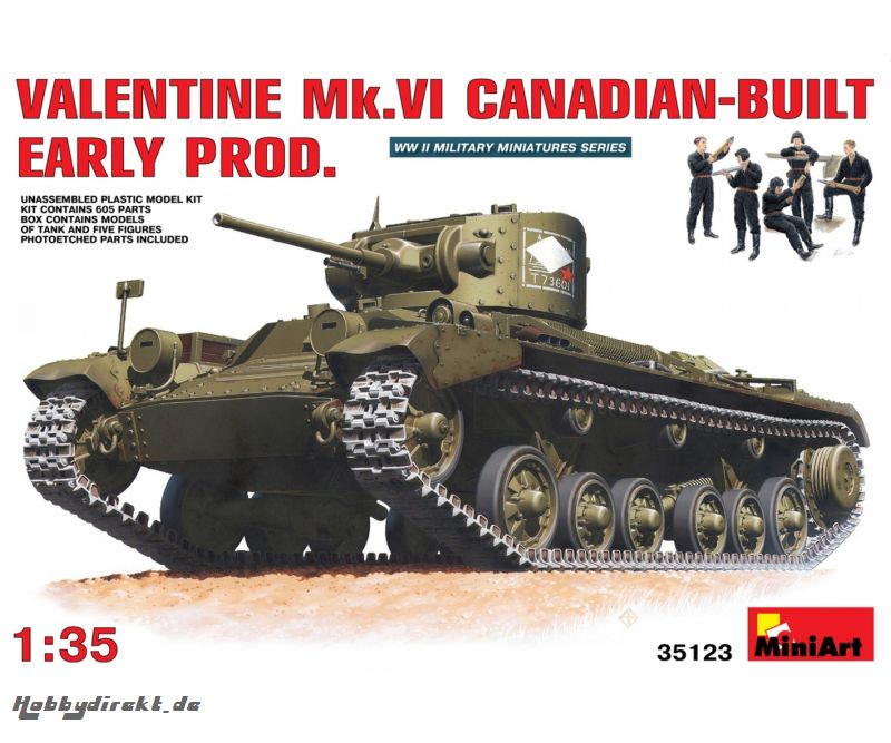 1:35 Valentine Mk.6 Canad. Frühe Prod. Carson 35123 550035123