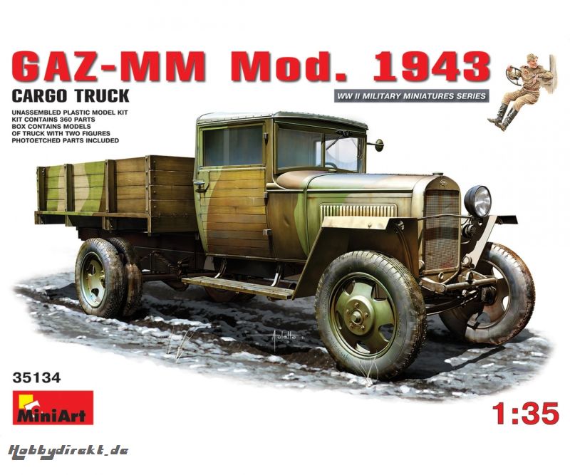 1:35 GAZ-MM Mod. 1943 Transport-LKW (2) Carson 35134 550035134