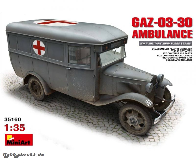 1:35 GAZ-03-30 Krankenwagen (2Achs) Carson 35160 550035160