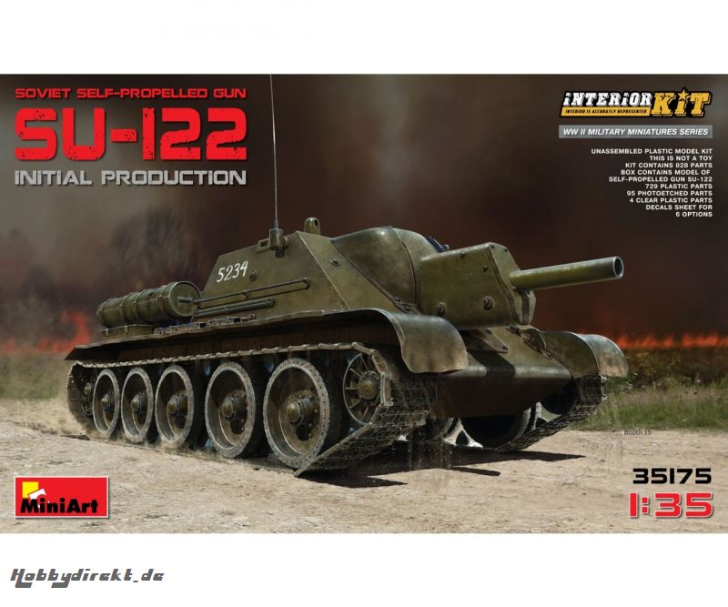 1:35 Sov. SU-122 Erstprod. m. Interieur Carson 35175 550035175