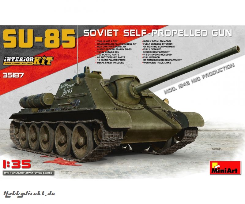 1:35 SU-85 Mod.1943 Mit. Prod. Interieur Carson 35187 550035187