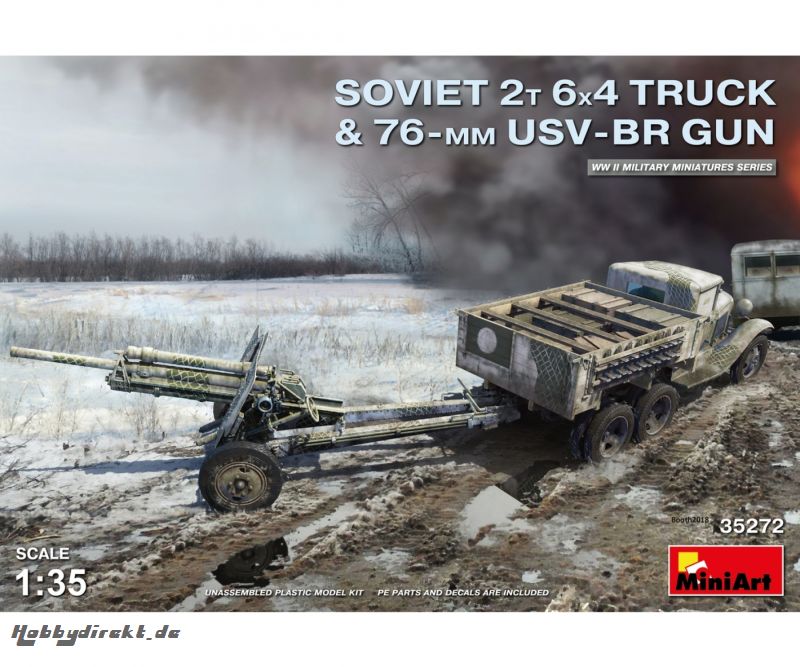 1:35 Sov. 2t LKW 6x4 m. 76mm USV-BR Pak Carson 35272 550035272