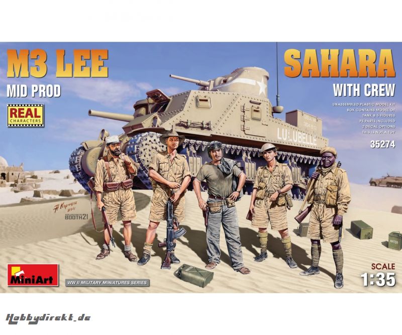 1:35 M3 Lee Mid Prod. Sahara (5) m.Bes. Carson 35274 550035274