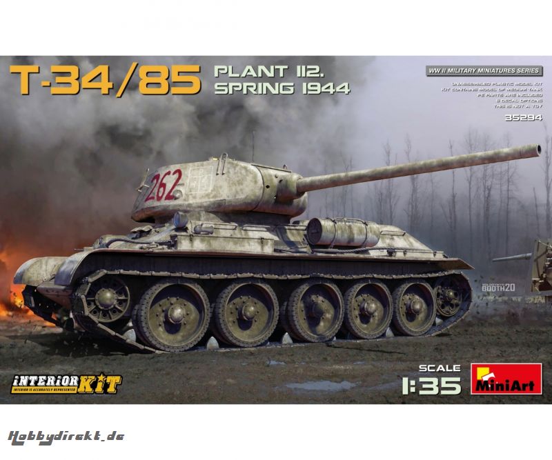 1:35 T-34/85 Plant 112 Früh. 1944 Inter. Carson 35294 550035294