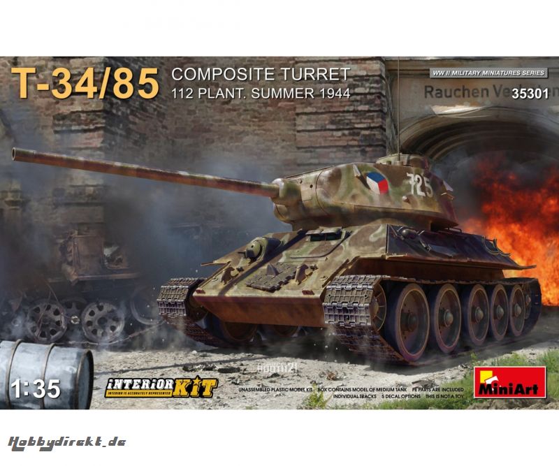 1:35 T-34/85 Comp.Turm 112 Som.1944 Int. Carson 35301 550035301