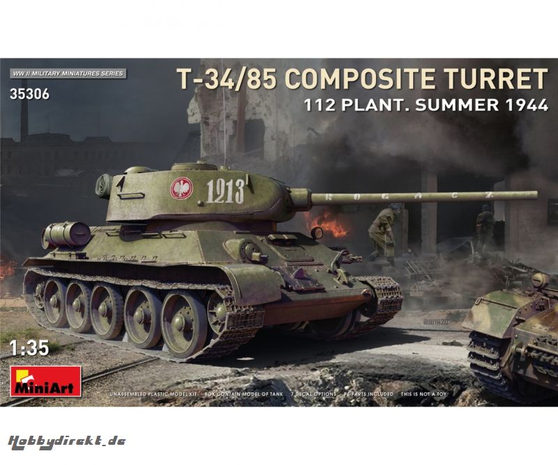 1:35 T-34/85 Comp. Turret 112 Pl. Som.44 Carson 35306 550035306