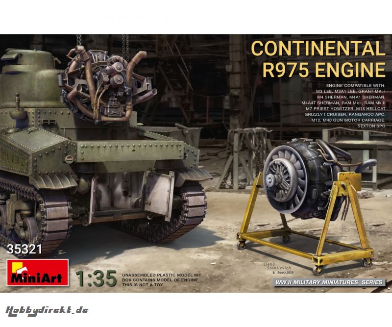 1:35 US Continental R975 Sternmotor Carson 35321 550035321