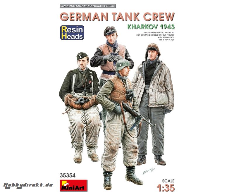 1:35 Fig. Dt. Panzer Crew (4) Ka.43 Res. Carson 35354 550035354