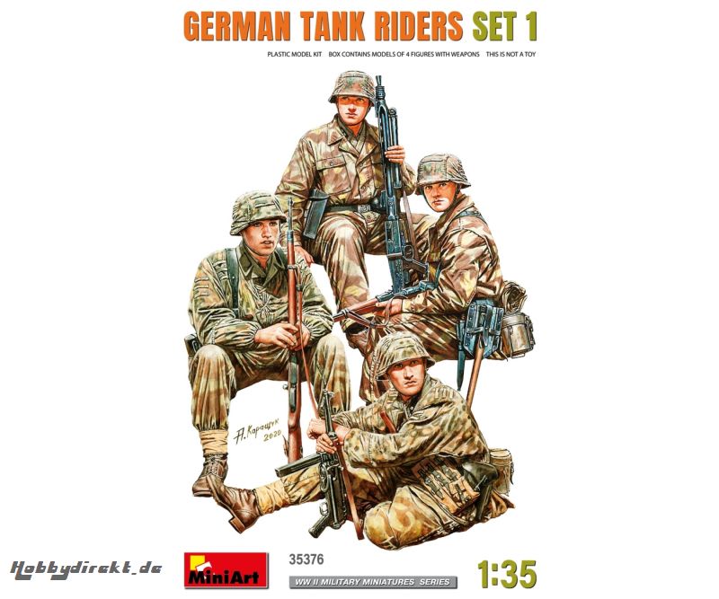 1:35 Fig. Dt. Soldaten mitfahrend Set 1 Carson 35376 550035376