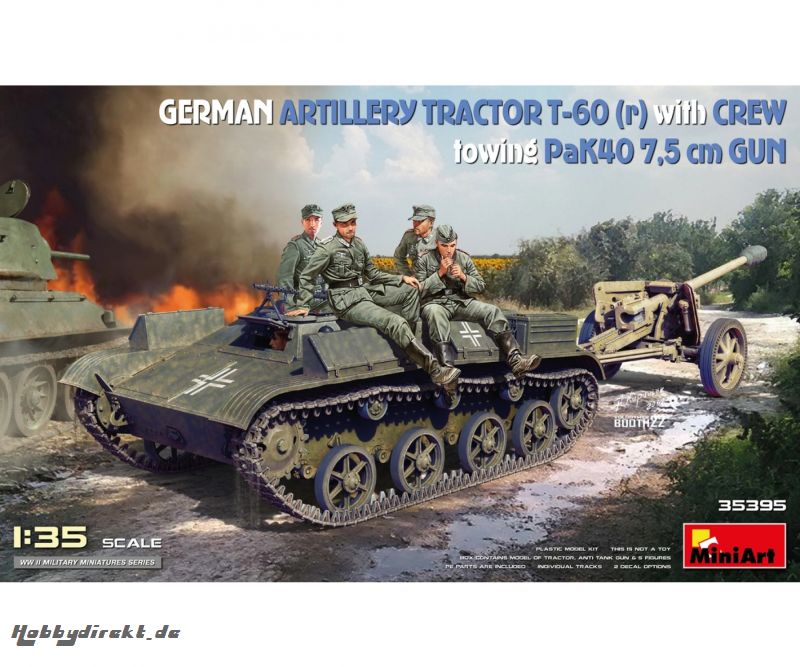 1:35 Dt. Schlepper T-60(r) m. PaK40/Man. Carson 35395 550035395