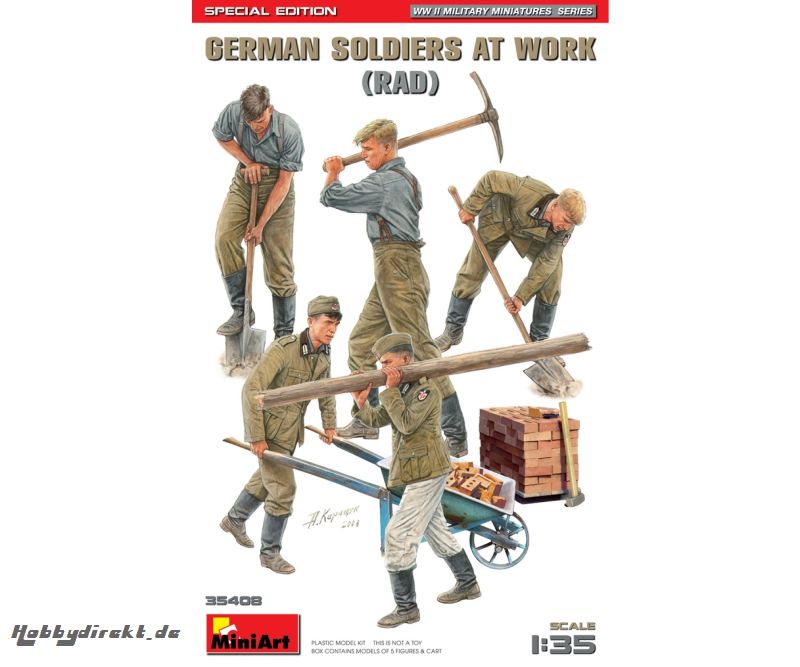 1:35 Fig. Dt. Soldaten b.d.Arbeit(5) SE Carson 35408 550035408