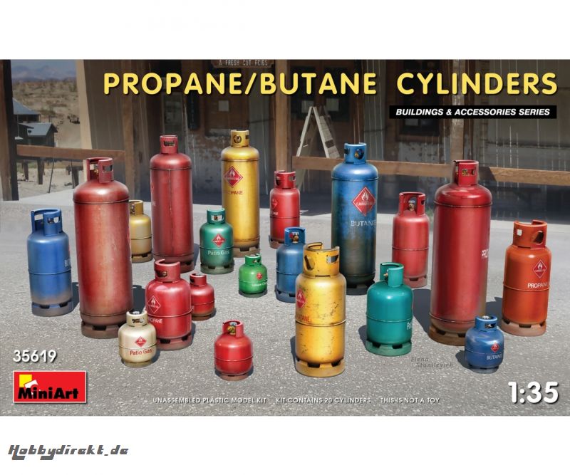 1:35 Gasflaschen Propan/Butan (20) Carson 35619 550035619