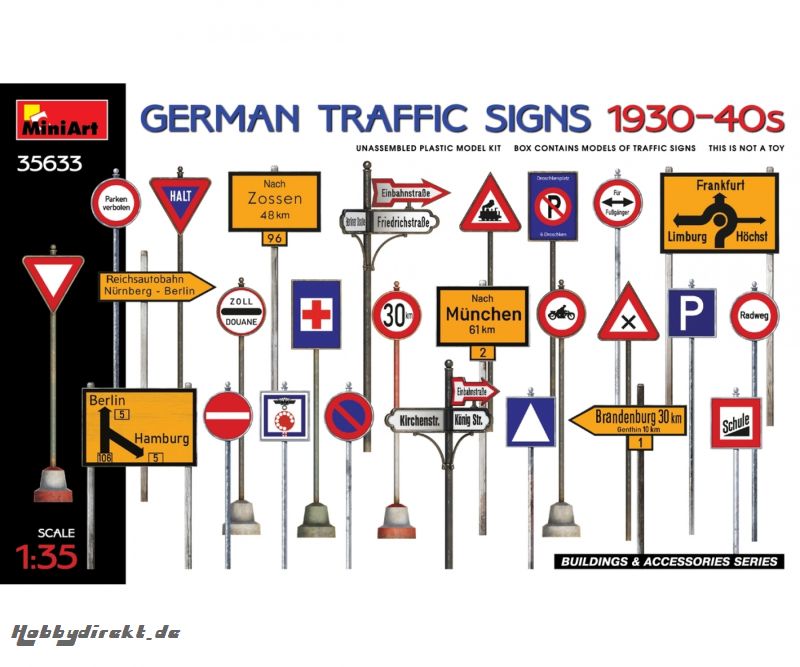 1:35 Deutsche Verkehrszeichen 1930-40 Carson 35633 550035633