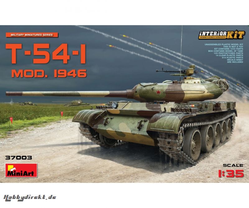 1:35 T-54-1 Sov. Mit. Panzer Interieur Carson 37003 550037003