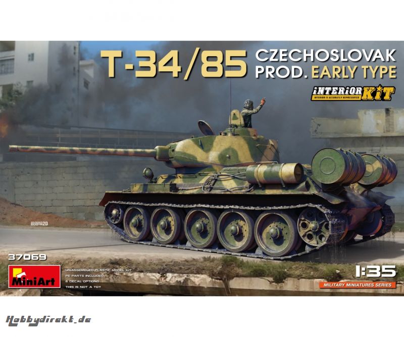 1:35 T-34/85 CZ Prod. Frü.Pro. Interieur Carson 37069 550037069