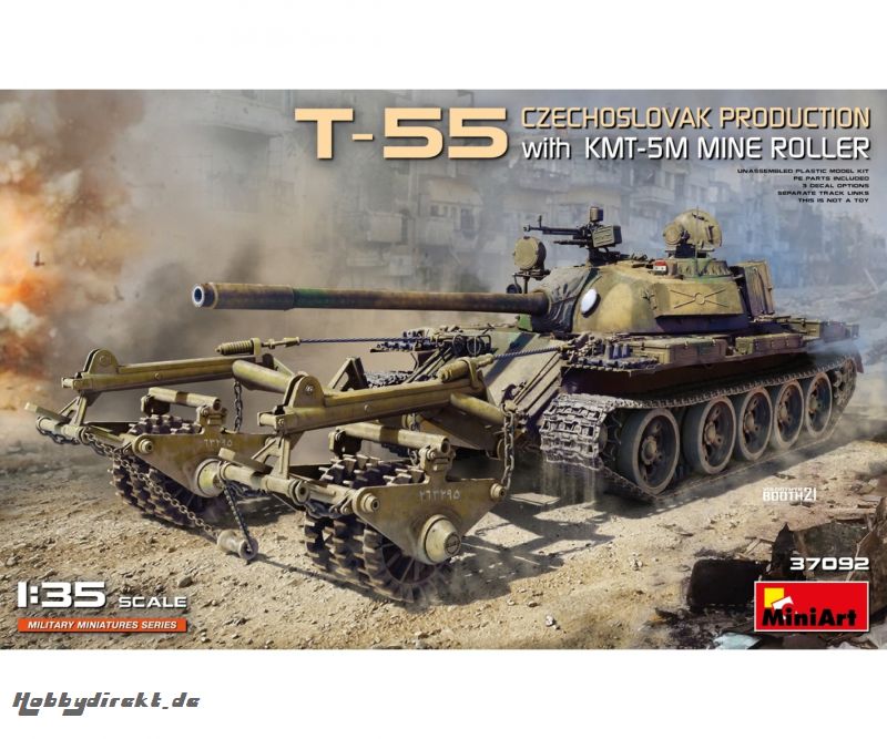 1:35 T-55 CZ Prod. M. KMT-5M Minenwalze Carson 37092 550037092