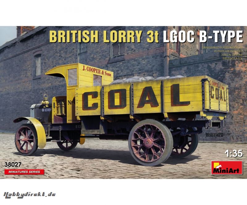 1:35 Brit. 3 ton LKW LGOC Typ B Carson 38027 550038027