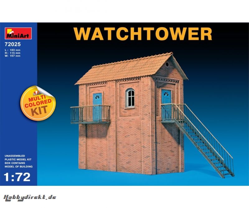 1:72 Wachgebäude/Watchtower eingefärbt Carson 72025 550072025