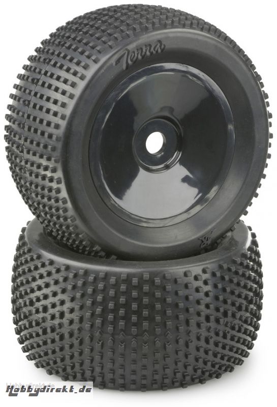 Räder(2) Truggy Disc Terra 1:8 schwarz Carson 2140033 55214003