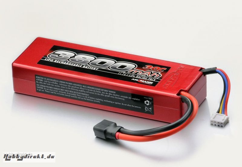 LiPo-RP-11,1V-3800mAh-30C-Round-T-Plug Carson 4050031 554050031