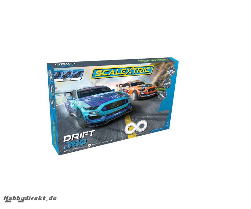 1:32 Drift 360 Race Set Scalextric 392cm Carson 1421 560001421