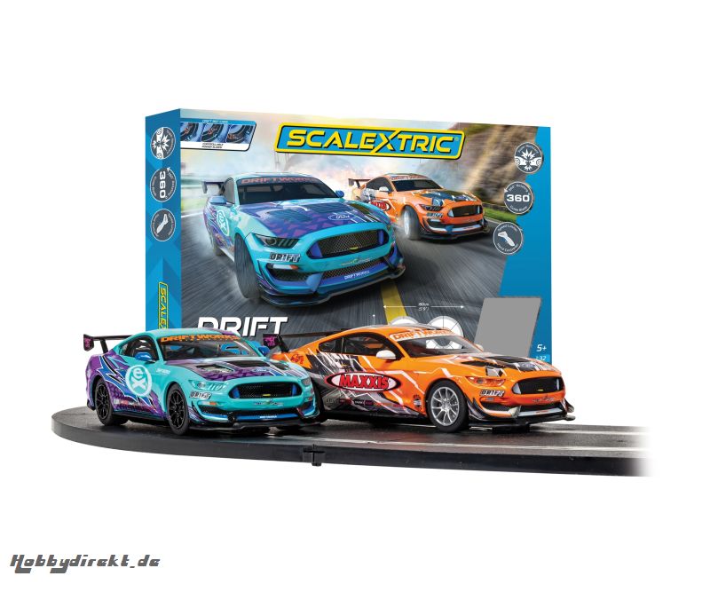 1:32 Drift 360 Race Set Scalextric 392cm Carson 1421 560001421