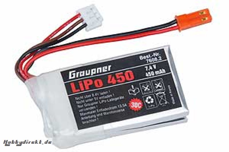 LiPo-Kokam 2/450 7,4V 30C BEC Graupner 7608.2