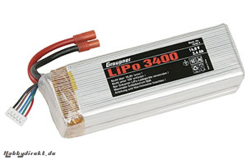 LiPo-Akku 4/3400 14,8V G 3,5 Graupner 7648.4